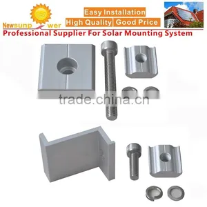 Anodized Aluminum Inner/Mid Clamp Kit,End Camp Kit for Roof Solar Mounting System thumbnail-1