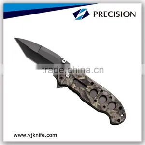 Gray Camo Coating Pocket Knife Camping Knife Black Blade thumbnail-1