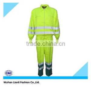 Fluorescent Yellow Reflective Work Pants and Jackets Set thumbnail-1