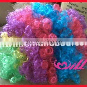 Pretty Afro Wigs Curly Hair Wigs Blue Synthetic Wigs Cheap Party Wig Synthetic Hair Wigs thumbnail-6