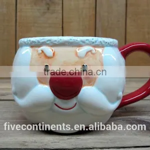 Hot Selling Ceramic Christmas Santa Mug Emboss thumbnail-1