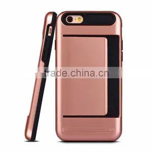 2016 New Design High Quality With Card Holder Function Phone Back Case, For Samsung Galaxy S6 Case thumbnail-1