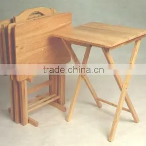 TV-4 Folding Tray Table Set ( 4 Tables With 1 Rack ) thumbnail-1