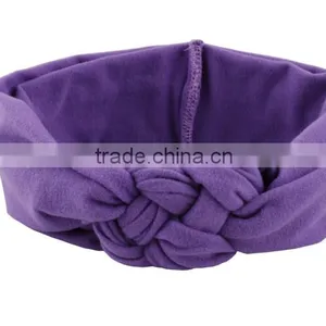 20cm 2016 New Children and Female Baby Hair Braided Cross Hair Band Cotton Elastic Headband Hand Knot of Peace thumbnail-5