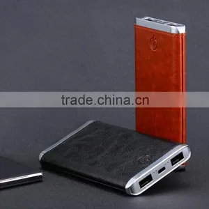 New Arrival High Capacity Fast Charging PU Power Bank 4000mah Quick USB Charger 2.0 ,Slim USB 2.0 Power Banks thumbnail-4