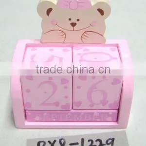 Wooden Calendar With Bear thumbnail-1