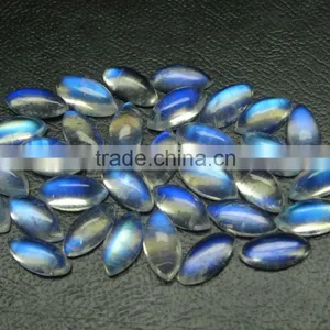 Aaa Very Nice Quality Gorgeous Rainbow Moonstone Smooth Marquise Shape thumbnail-2