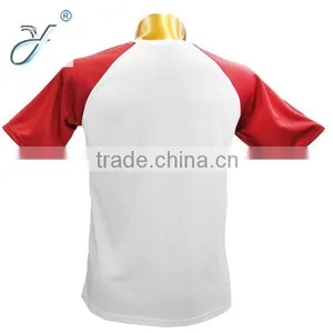 Raglan Sleeve Contrast Sleeve Men's Dry Fit Breathable Sport T Shirt thumbnail-5
