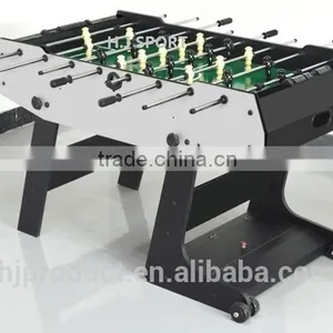 New Design Standing Foldable Wooden Kicker Table Fussball Table With 2 Wheels thumbnail-1