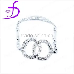 Rhodium Plating Gemstone Chain Ring in 925 Silver thumbnail-1