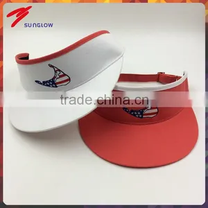 Wholesale Customize Design Your Own Logo Red Sun Visor With Embroidery thumbnail-1