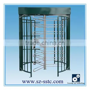 306 Stainless Steel Single Pole Security Gate Full Height Turnstile thumbnail-2