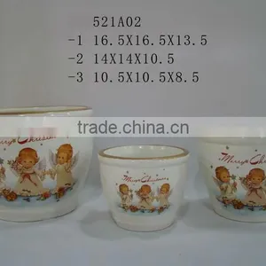 Decorative Christmas Pottery Garden Pot thumbnail-1