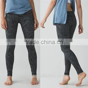 Oem Service Custom Design Sports Legging Girls Stripe Nylon Spandex Yoga Pants thumbnail-1