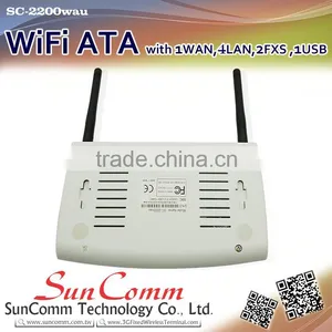 SC-2200wau Smart Voip Wifi ATA With 1 WAN , 4LAN , 2FXS, 1USB,Gigabit, 802.11b/g/n thumbnail-6