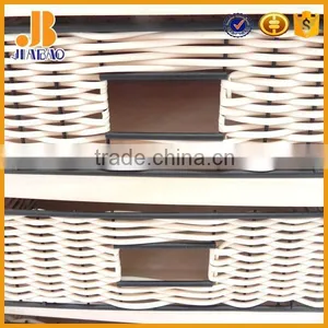 Rattan White Storage Cabinet thumbnail-6