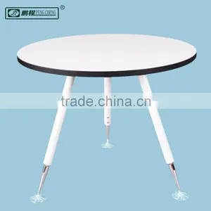 Easy Assembly Modern Design Office Round Desk Wood Steel thumbnail-3