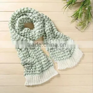 Slouchy Black White Yard Dyed Unisex Scarf thumbnail-4