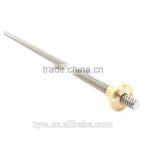 T8*8 mm Lead Screw 400 mm 8mm Lead Trapezoidal Spindle Screw Lead Screw Rod T Shape Linear Rail Bar Shaft Brass Nut thumbnail-5