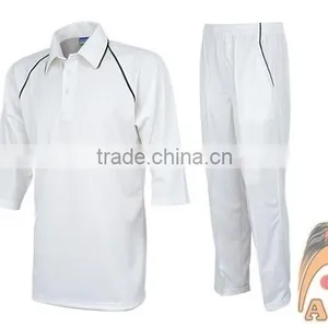 Custom Made White Cricket Uniforms thumbnail-1