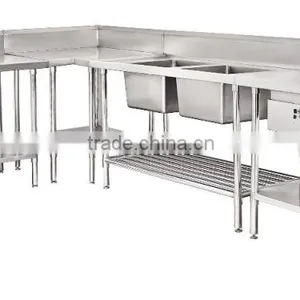 Stainless Steel Corner Work Bench For Commercial Kitchen Work Bench thumbnail-2