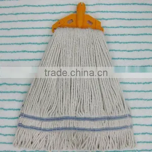 4 Ply Blended Cotton Looped End Wet Mop, With 1" Headband. thumbnail-1