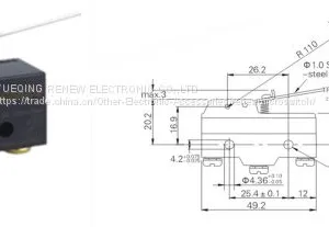 Mini Operation Steel Wire Hinge Lever Type Micro Switch(UL/CE/CCC Certificate) thumbnail-2