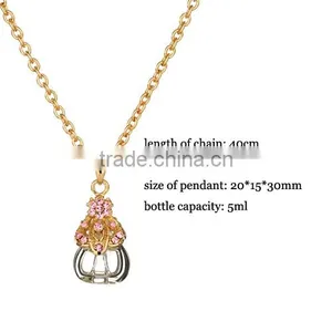 Dress Shape Jewelry Pendant Glass Perfume Bottle Jewelry thumbnail-1