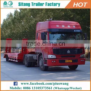 Inexpensive Lowboy Trailer Height 60-100 Tons For Construction Machinery Low Bed Truck Trailer thumbnail-5
