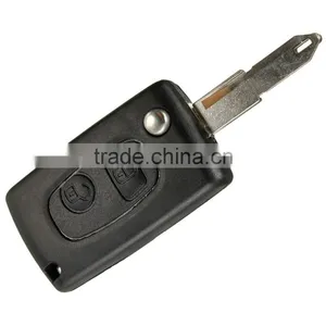 2 Button Remote Flip Key FOB Case Blade For Peugeot 206 Replacement Portable Car thumbnail-2