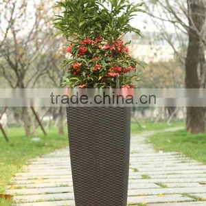Outdoor Large Plastic Plant Pots,square Flowerpot,rattan Pot thumbnail-1
