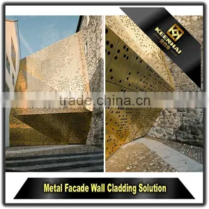 Decorative Hollow Powder Coated Exterior Modern Building Aluminium Facade thumbnail-2