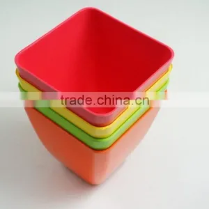Factory Hot Sale Bio Bamboo Fibre Flower Pot thumbnail-5
