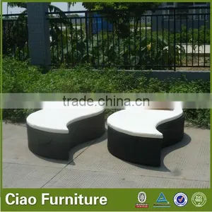 HOT SELL OUTDOOR GARDEN SUN BED RATTAN FURNITURE DAYBED thumbnail-1