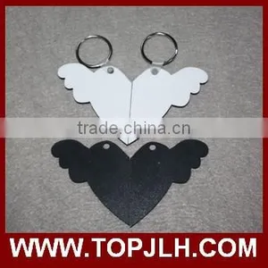 Sublimation Wood Cheap Custom Printed Heart Shaped Keychain thumbnail-3