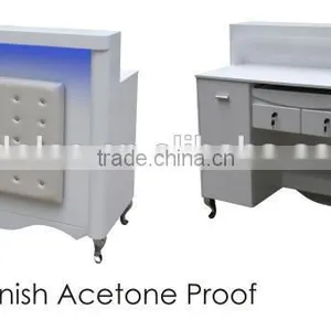 Pain Nail Salon Reception Desk Painted Finished Acetone Proof Office Table Design Receptionist Table TKN-C57B thumbnail-3