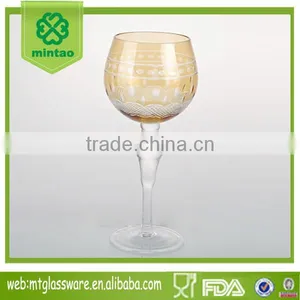 14oz Colorful Etched Red Wine Glass thumbnail-1