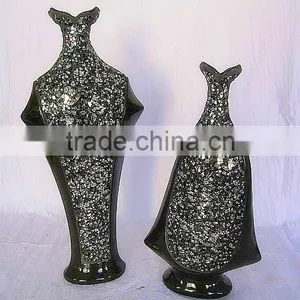 High Quality Green Color Glass Flower Pot thumbnail-6