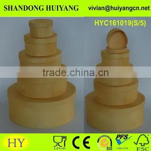 Custom Unfinished Cheap Round Wood Packing Box thumbnail-1