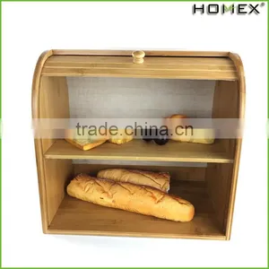 Bamboo Kitchen Bread Storage Box Homex-BSCI thumbnail-1
