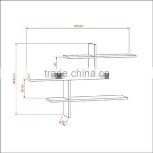 Home Wall Decoration New Design Wall Shelving Rack 3 Tier Wooden Floating Shelf Wholesale thumbnail-3