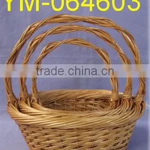 Oval Willow Basket With Beautiful Handle thumbnail-1