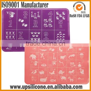Food Grade High Quality Easy Wipe Clean Cute Silicone Placemats Silicone Baby Meal Mat thumbnail-3