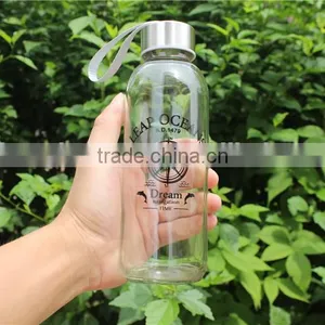 Frosted Glass Water Bottle With Cloth Cover thumbnail-2