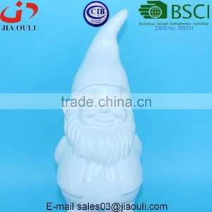Table Centerpieces Christmas Decorations White Ceramic Santa Claus thumbnail-6