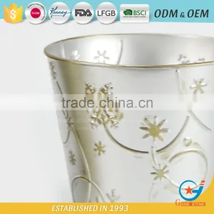 Factory Price Iron and Zinc Homeware Embossing Best Way to Water Plants in Pots Steel Pots Galvanized Flower Pot thumbnail-3