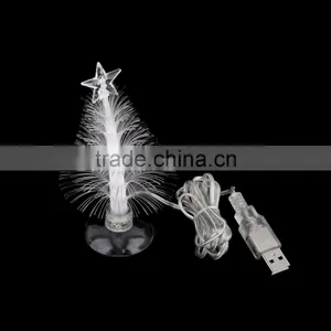 USB Changeable Color Led Fiber Optic Artificial Christmas Tree Decoration Xmas Decoration thumbnail-1