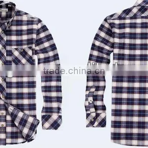 Men's 100% Cotton Twill Plaids Flannel Fashion Shirt With Long Sleeves thumbnail-4