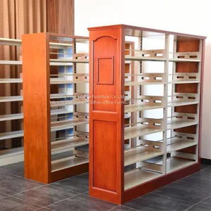 Double Column Book Storage Used School Library Furniture thumbnail-4
