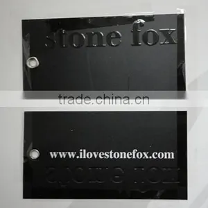2016 Custom Garments Black Cardboard Paper Spot UV Logo Hang Tags thumbnail-1